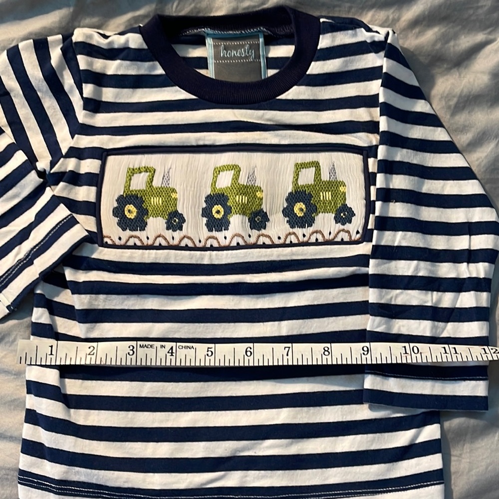 Tractor Smock Long Sleeve Tee 12 mo.